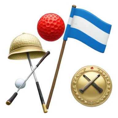 Badge of the cross, golf and blue  sticker