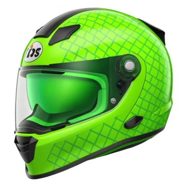 ate a Florecent green heart emoji as the same patterns as Lando Norris's helmet sticker