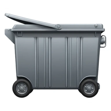 a closed dumpster with NO TRASH sticker