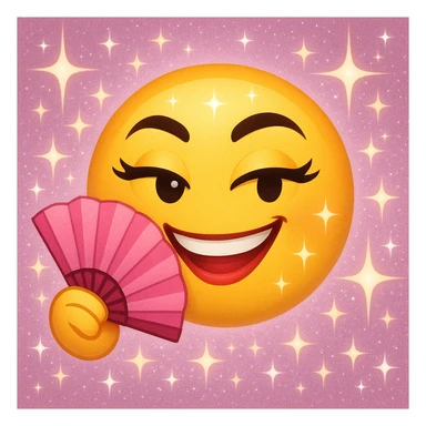 slay emoji with fan sticker