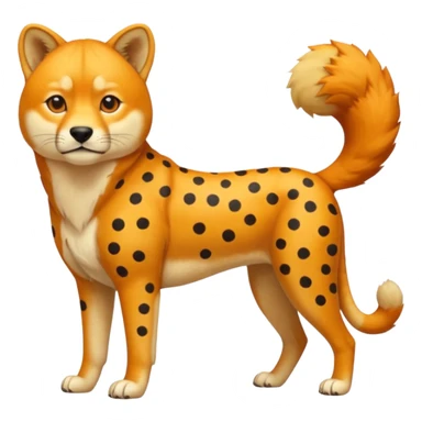 Cheetah-Dingo-Shiba-Inu-Lion-hybrid-animal-creature, full body  sticker