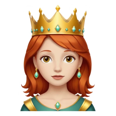 woman pelirroja con corona  sticker