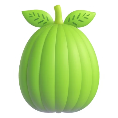 Korean melon icon, 3D style, visually recognizable, no text, suitable for app or website use sticker