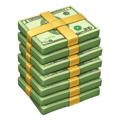 stack of dollar bills sticker