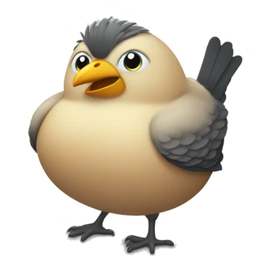 fat bird wearing thongs sticker