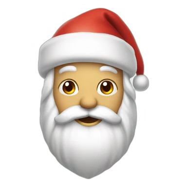 santa hushing and winking sticker