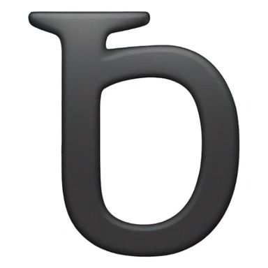 Lowercase d uppercase B sticker