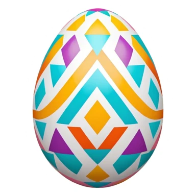 Easter egg, pattern, symmetry sticker