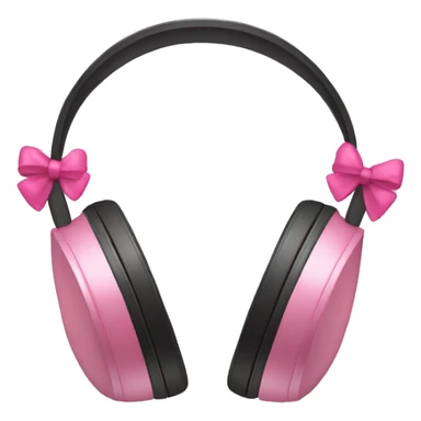 Headphones with pink bows sticker