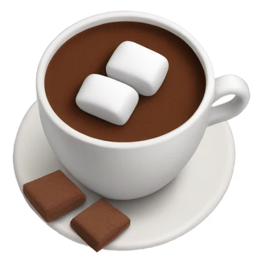 Marshmallows in a cup of cocoa sticker