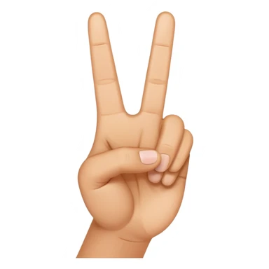 peace sign but has thumb out sticker