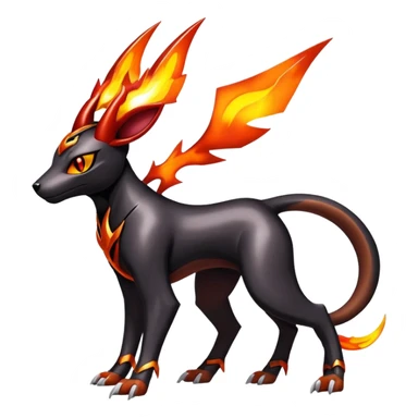 Shiny Gothic Exotic Futuristic Houndoom-Genesect-Torracat-Pokémon-Fakémon-hybrid-creature sticker