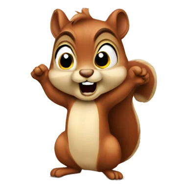 Squirrel cursing  sticker