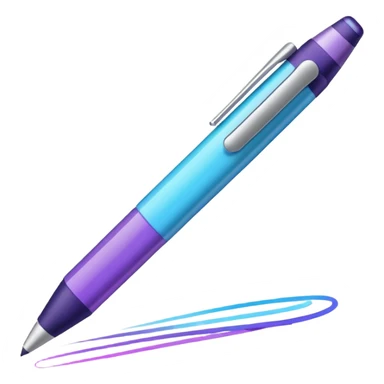 Depict a stylus or digital pen drawing colorful lines, suggesting creativity and UI/UX work. Include soft glowing accents or gentle motion to make it feel dynamic and exciting. Use soft blues, purples, and cream colors that complement the dark background. Style: modern, playful, and professional. sticker