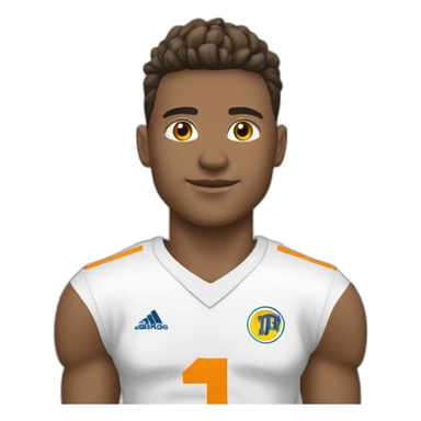 Joven blanco de 1.67 mts jugador de football sticker