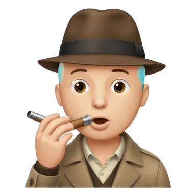 Bald man wearing fedora blowing harmonica  sticker