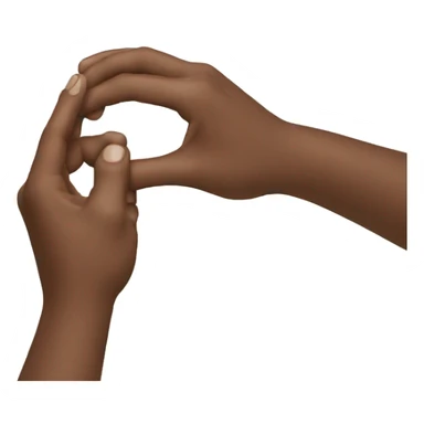 two hands making the letter A sticker