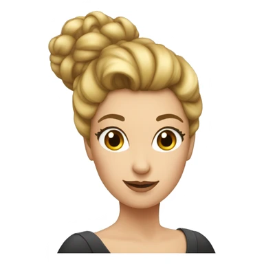 le de femme avec un gros chignon haut sticker