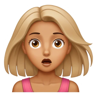 Girl Sharing shooking news sticker