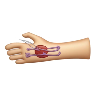 Arm with IV cannulation cubital fossa sticker