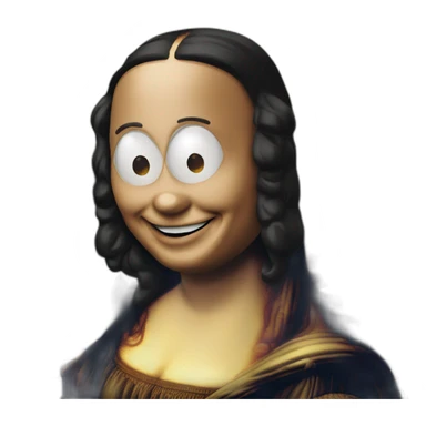 grinning face mona lisa sticker