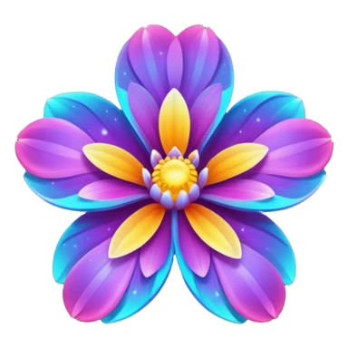 Space Petalled Flower sticker
