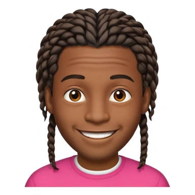 Boneco masculino negro com trança curta na raiz do cabelo sticker