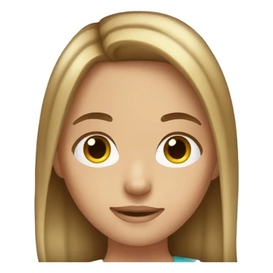 girl with brown hair and blonde highlights sticker