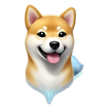 Shiba Inu angel | face | fantasy | halo | innocent | smiling face with halo sticker