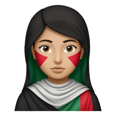 give me one face emoji for palestine sticker
