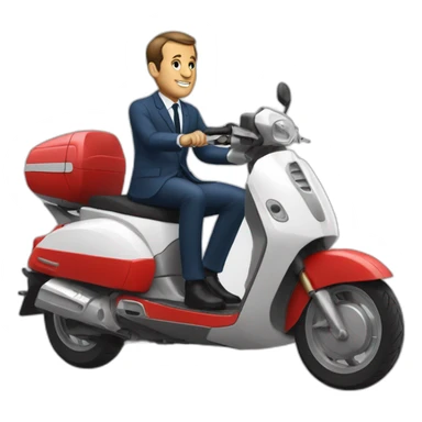 macron-sur-scooter sticker