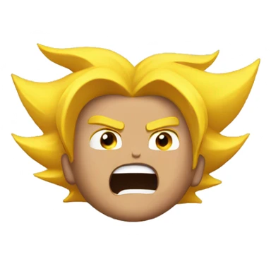 aNIMATED EMOJI OF SUPERSAYAN sticker