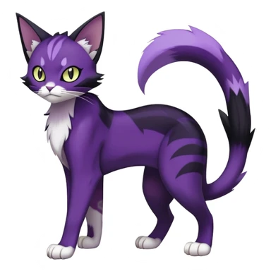 Purrloin-Delcatty-Pokémon-Fakémon-hybrid-creature (full body) sticker
