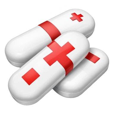 medicine and (cross negative sign above these) sticker