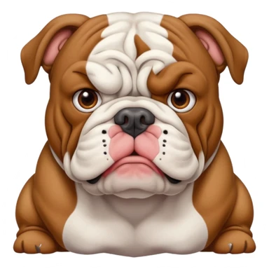 bulldog ingles atigrado con blanco sticker