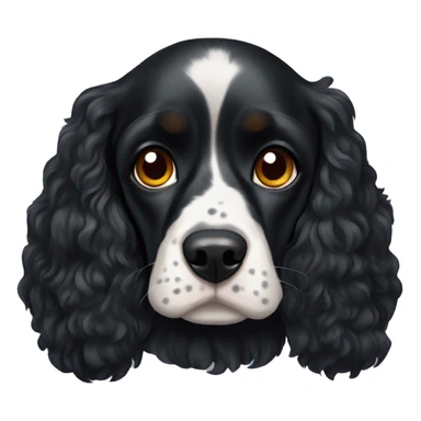 Black cocker spaniel dog with Heterochromia sticker