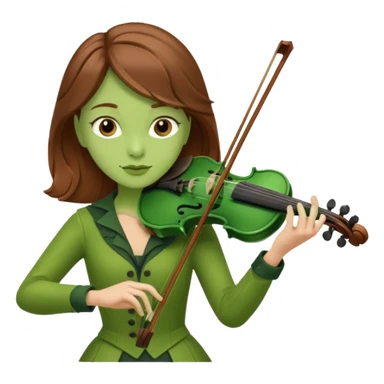 GREEN HULK FEMALE VIOLINIST sticker
