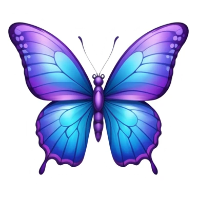 Blue purple magical mystical butterfly  sticker