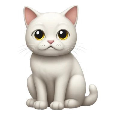 sad cat full body side view sticker