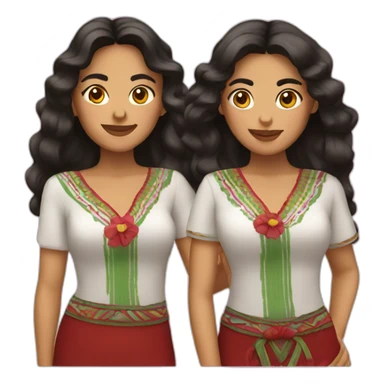 three mexican female friends sticker