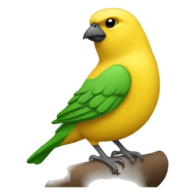 Canary with green hoodie sticker