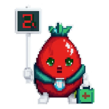 Make the sign, legs, and hands white while keeping the blood drop and the pixel art style the same. Remove the background. The original pixel art style does not support editing, so maintain the look as closely as possible. sticker
