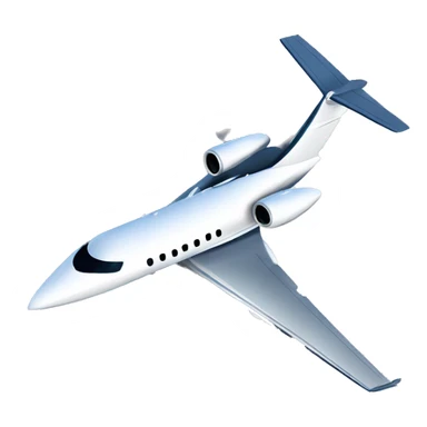 private jet front view sticker