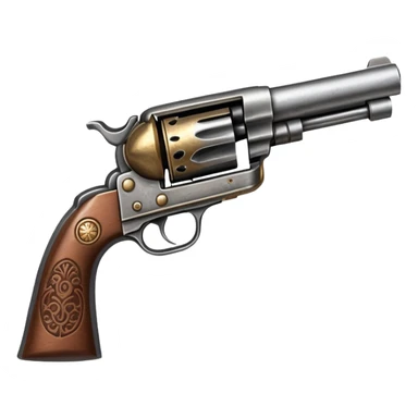 Old west revolver pistol sticker