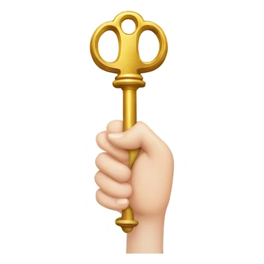 Hand holding elegant key sticker