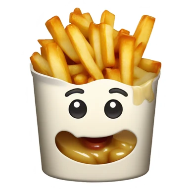 Poutine sui mange une poutine sticker