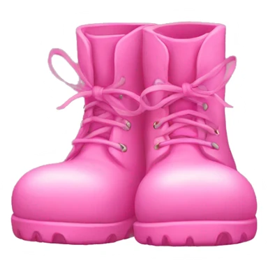 Pink boots with pink bows  sticker