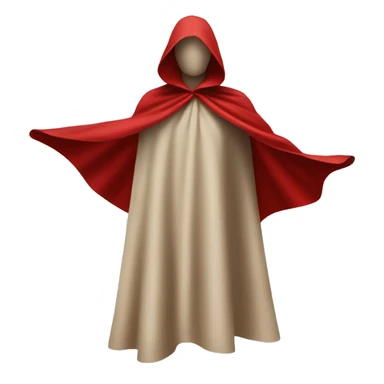 faceless beige mannequin flying red cape sticker