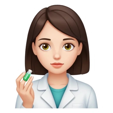 brunette girl taking pills  sticker