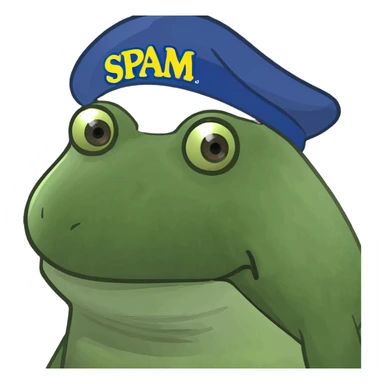 SPAM hat sticker
